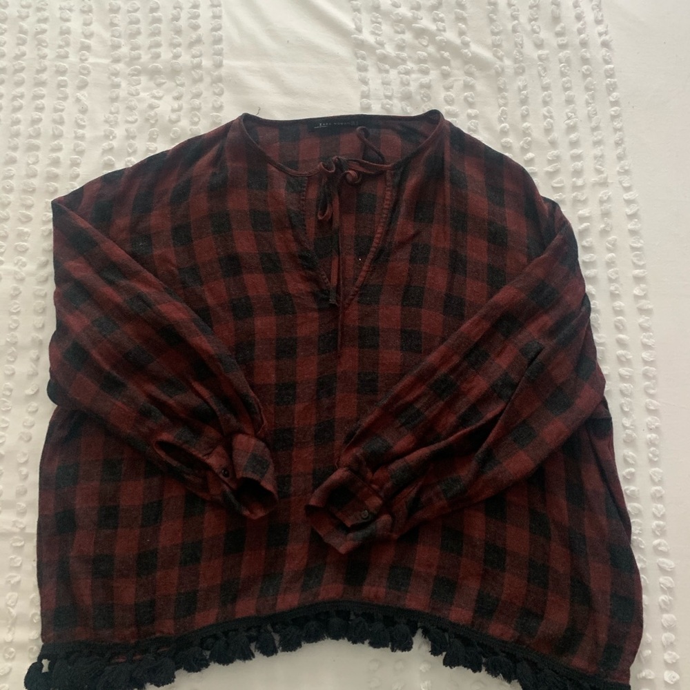 Zara Flannel Blouse
